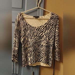 Zebra Print Top by Sil X August Silk